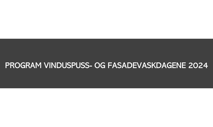 Program Vinduspuss og Fasadevask Demodagene 2024