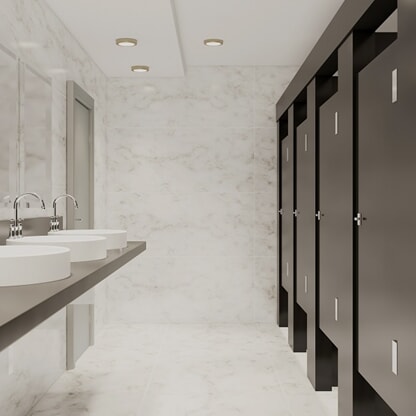 Hovedrengjøring på et toalett