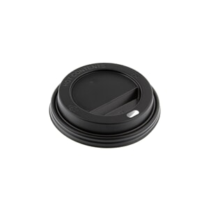 Lokk til kaffekopp 24 cl sort plast 1000 stk