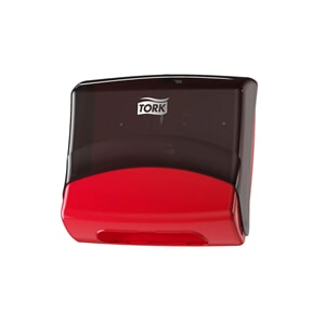Tork dispenser W4 toppholder plast rød/sort
