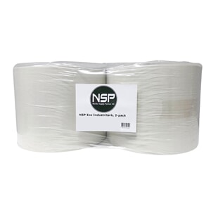 NSP Industritørk hvit 2 lag 400 m x 2 rl