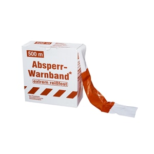 Avsperringsbånd rød/hvit 500 m