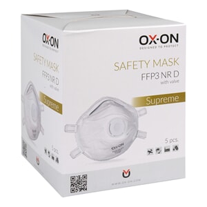 OX-ON Støvmaske m/ventil FFP3 5 stk