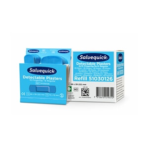 Salvequick Plaster Fingerdetect blå 6 x 30 stk
